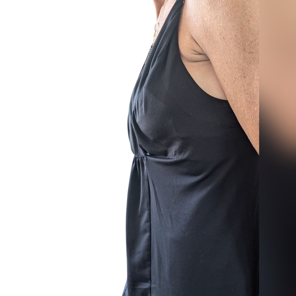 Nicole by Nicole Miller Black Sleeveless Maxi Minimalist Slip Dress Size S - Picture 13 of 14